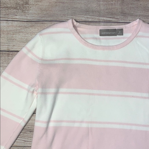 Croft & barrow 100% Cotton Striped Sweater A30 - Picture 3 of 3